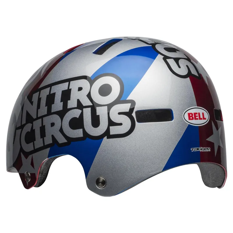 Bell Local Bmx/Skate Helmet Red/Silver/Blue-1